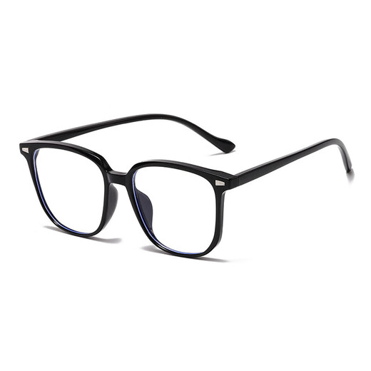
Korean version TR90 anti-blue light flat-light mirror men and women same style without makeup slimming glasses Internet celebrity square glasses frame 15938 gray frame [glass box + mirror cloth] TR frame anti-blue light