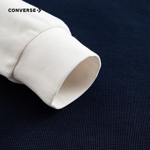 Converse Converse pure cotton splicing fake two-piece long T for boys and girls 2025 autumn new fashionable and comfortable tops