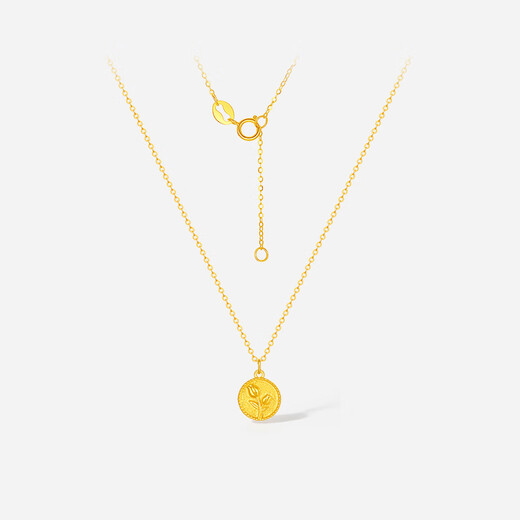 Saturday blessing 18K gold necklace female tulip color gold necklace birthday gift for girlfriend C0620931 40+5cm