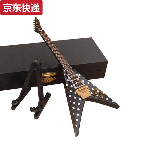 
Qilicai Zheng Ronghe mini electric guitar model ornament 6-point baby bjd doll small musical instrument electric guitar ornament electric bass GE13820CM with box bracket strap