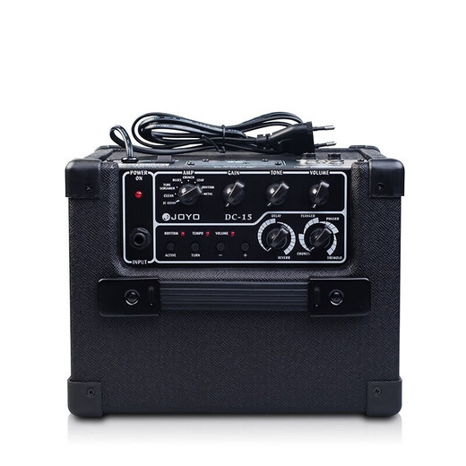 JOYO Electric Guitar Speaker Box Portable Drum Machine Effects Practice Playing Folk Singing Audio DC-15 Fully Digital Speaker + 3 Meters Wire Gift Pack