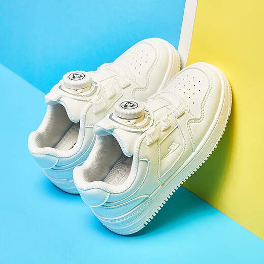 Warrior children's shoes for boys and girls, white shoes, button sports shoes, running shoes, sneakers WZ(CL)-0305 white 35