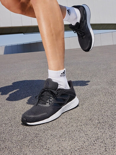 Adidas (adidas)DURAMO SL training preparation competition light mesh high school entrance examination physical test running shoes for men and women adidas official black (JQ9717) 48 295mm