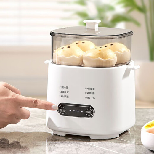 Le nouveau cuiseur à œufs de la chaîne écologique Xiaomi, mise hors tension entièrement automatique, petit œuf cuit à la vapeur multifonctionnel pour la maison, artefact d'œuf à la coque, cuiseur à vapeur intelligent pour dortoir, cuiseur à vapeur électrique, cuiseur à vapeur à double couche + grille à vapeur + bol à vapeur + cuiseur à vapeur