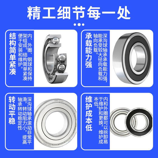 
SKF Bearing Open type 6228 6230 6232 6234 6236 6238 6240 M C3 Original imported 6238M copper retainer