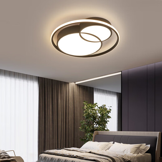 Lámpara de techo de Opudakochi sala de estar Guangdong Zhongshan Lámpara de techo de la sala de estar moderna lámpara de balcón de estudio simple de balcón nuevo estilo 9215 aromático 50 cm negro extremo