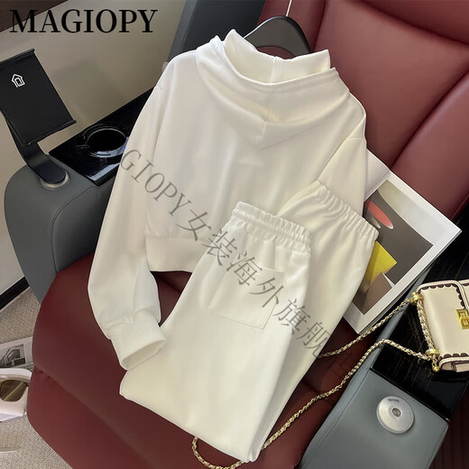 Magiopy International Luxury High-End Brand Маленький белый набор женский женский весна 2025 г. Новый модный возраст, снижающий короткую куртку, белый набор из двух частей M (101-110Jin [Jin равняется 0,5 кг])