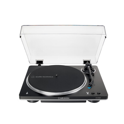 Audio-Technica AT-LP70X vinyl record player, fully automatic belt drive, dual speed record player, retro gramophone, record player, professional audio, 2025 new product LP70XBT Black Silver (BS)