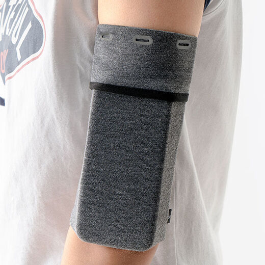 Yuanzu outdoor fitness and running mobile phone arm bag armband for men and women Huawei Apple universal mobile phone bag wrist bag armband black S (suitable for 100Jin Jin equal to 0.5kg)