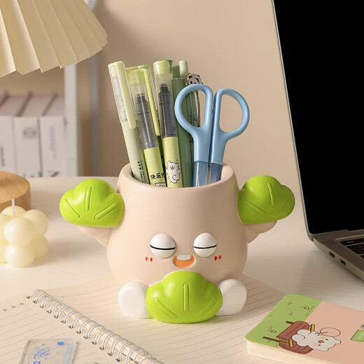 Qile birthday gift for women without anxiety Pen holder Teacher's Day souvenir desk decoration for school season workstation decoration (keep it easy)