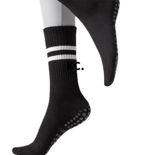 Kaooseen Pilates training socks, fitness sports non-slip socks, glue instep yoga socks, dance floor socks, blue, one size fits all