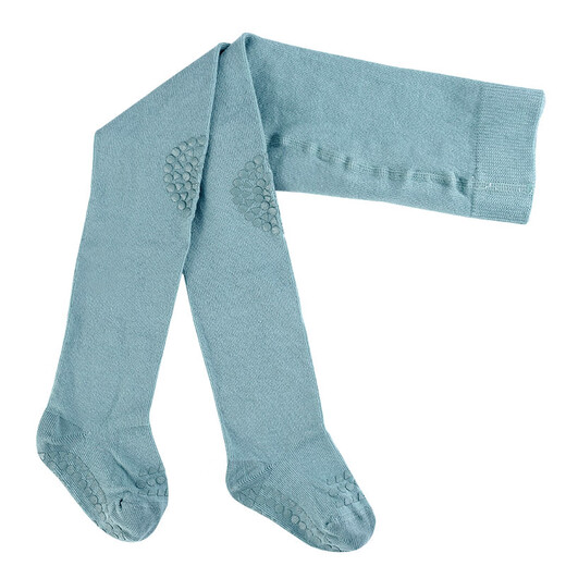 GOBABYGO Danish children's pantyhose baby boys and girls floor non-slip socks autumn and winter baby body stockings jumpsuit 0-4 years old mist blue 6-12 months