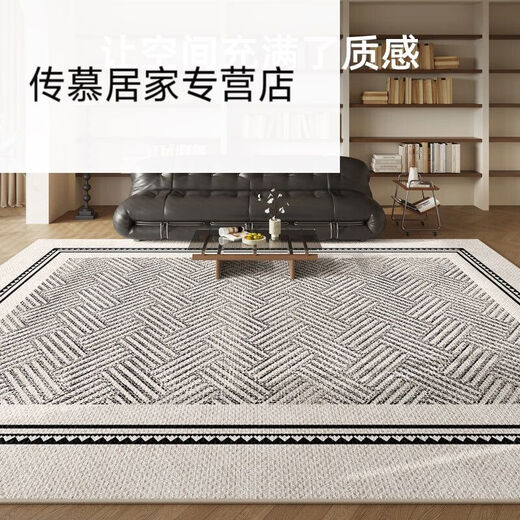 Salon de tapis wenshiou Room de chambre à coucher rétro français couverture de chevet de chambre à coucher sans soins canapé-basse table de planche à plancher grand espace complet épaissis Shanman-15251 1 pièce 180 * 280cm (adapté à 3 personnes ou canapés en forme de L