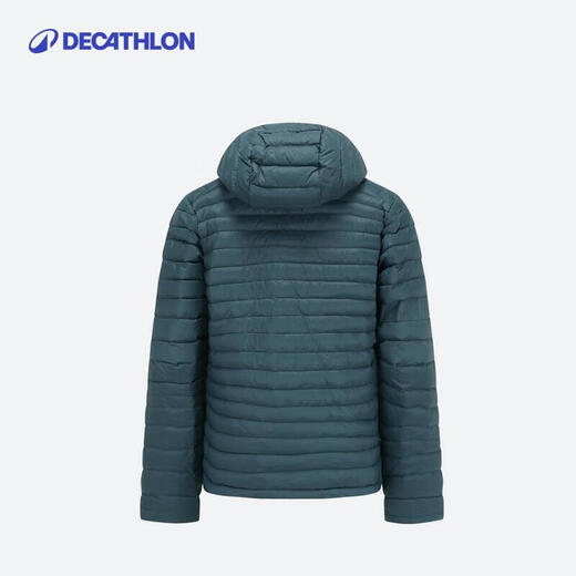 Decathlon thin winter men's short waterproof and warm hooded dark blue brick color XL 4985405