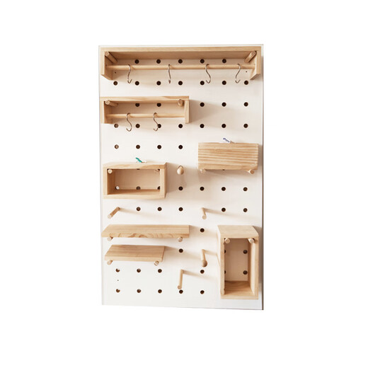 Brangdy solid wood hole board accessories universal round hole partition wooden hook matchstick stick storage box storage rack custom wood color 15mm matchstick (6 pack) suitable for 15mm