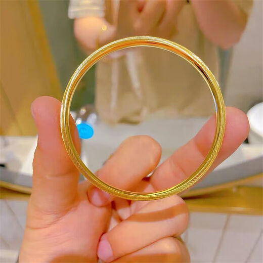 OAZ9999 real gold bracelet for women new fashion solid baby's breath gold color bracelet gift 20.6g inner diameter No. 56 suitable for 80-90 Jin Jin equals 0.5 kg to wear