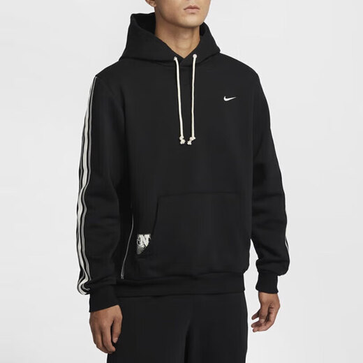 Nike (Nike) Offizielles Sweatshirt-Männer-Top für den Frühling Neues CNY Dragon Jahr Limited Fleece Casual Sportswear Kapuzenpullover HJ3882-010 Schwarz/helles Elfenbein Weiß XL