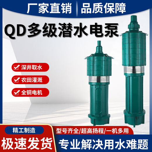 Shantoulin Village Submersible Pump 220V Little Mouse Agricultural Irrigation Project Precipitation Multi-stage Pump 380V High-Head Construction Site High Power 15864kw Single-Phase Submersible Pump 15 tons 8 meters