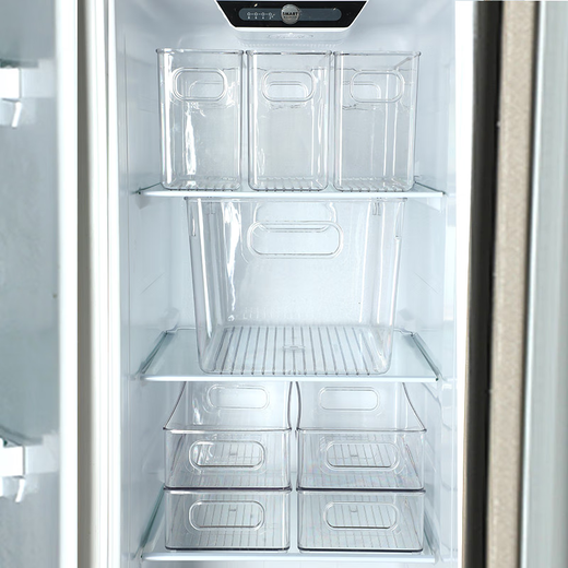 Yonghuan Kühlschrank Aufbewahrungsbox Frische Speicherbox Schublade Typ Transparentes Gewürzflaschen -Glas Obst und Gemüse unterteilt in Lagerung und Sortierung 4877 Seite U Transparent Korb mittelgroßen Kühlschrank Pt Pt