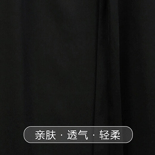 OLJ high-end brand silk dress for women 2025 summer new French elegant slim retro mulberry silk skirt Black M 90-110Jin [Jin equals 0.5 kg]