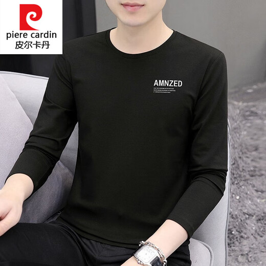 
Pierre cardin knitted high-quality long-sleeved T-shirt for men in autumn 2025 new base shirt for men in spring and autumn with ice-soft silk round neck 9209 carbon ash M Recommended 70-90 Jin [Jin equals 0.5 kg]