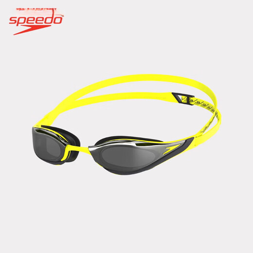 Speedo/Speedo Wangshun same style sharkskin pure sight anti-fog racing coating swimming goggles imported from Japan, yellow/smoke gray flat