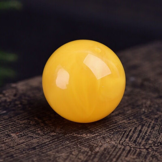DL 1998 Fat Donglai same style natural beeswax round beads single beeswax single bead round beads chicken oil yellow floating flower old wax single hand 12mm chicken oil yellow floating flower one