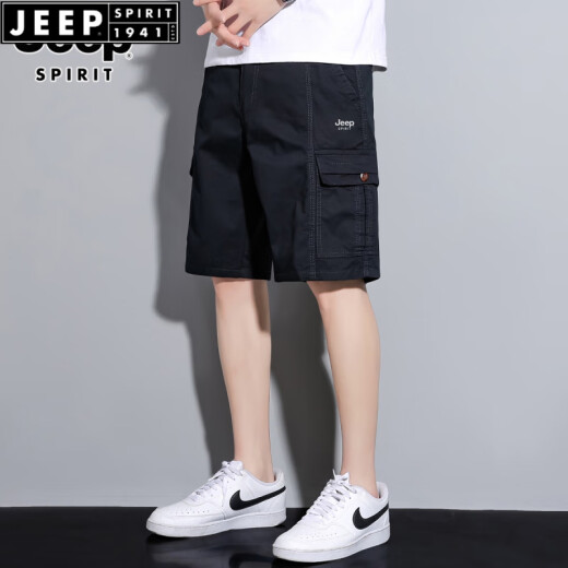 Jeep Spirit2025 Interrupciones de verano Summer Summer New delgados Sports Straight Sports y Pantalones de cinco puntos de algodón puro casual 9896p Grey Dark Grey [121-140Jin [Jin equivale a 0.5 kg]]
