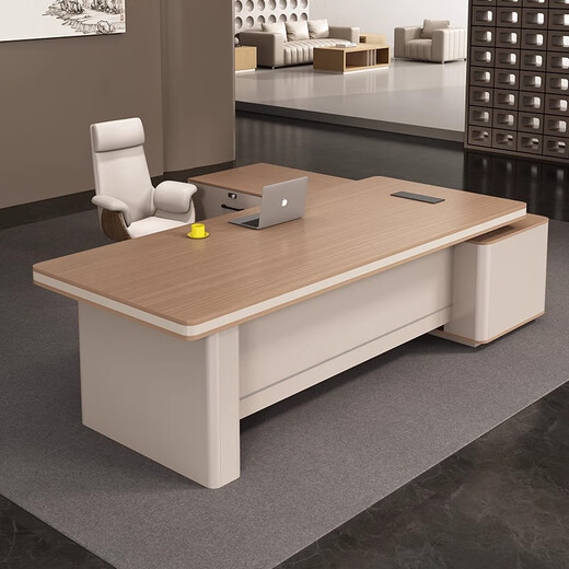 Shu Sheng Light Luxury Boss Desk Simple Modern Chairman President Desk Executive Desk Manager Office Combination Large Table 2.0 Meter Boss Desk
