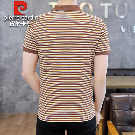 Pier Cardin T-shirt à manches courtes en coton haut de gamme pour hommes 2025 Nouveau polo à manches courtes à manches courtes à manches courtes T-shirt décontracté 6626 Gray XL recommandé 120-135jin [Jin est égal à 0,5 kg]
