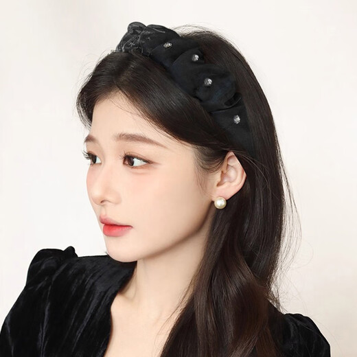 Xiangwan headband, organza headband, versatile, going out to wash face, crushed hair, wide-brimmed fabric headband, hair accessories, hairpin headband