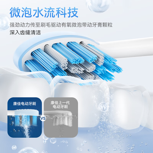 KONKA electric toothbrush adult model household magnetic levitation sonic electric soft bristle toothbrush rechargeable couple electric toothbrush pearl white 2 DuPont antibacterial soft brush heads