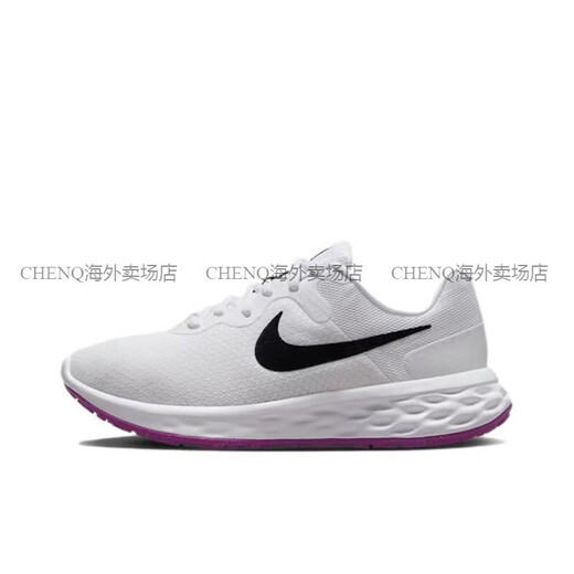 Nike (Nike) Revolution6 Мужские и женские модные дышащие кроссовки DC3729FJ1049 DC3729-106 Женские белые и черные 35,5