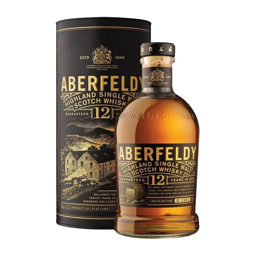 Aberfeldy single malt Scotch whiskey foreign wine highland oak barrel aging British original bottle imported Aberfeldy 12-year whiskey 750ml