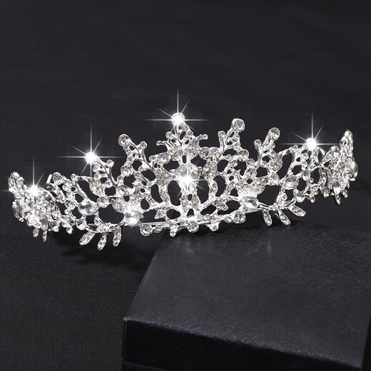 Crystal birthday crown tiara garland tiara princess girl children's crown proposal and certificate photo props bride wedding