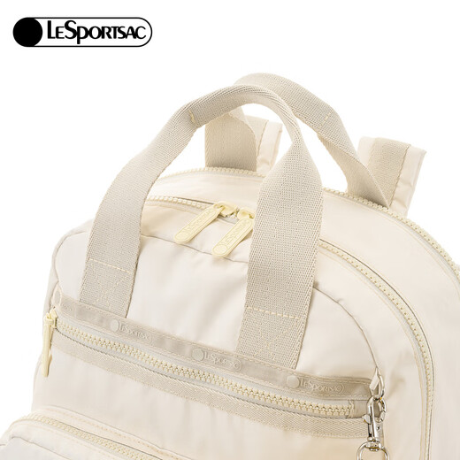 Lesportsac lebo shidou ya joint couleurs solide sac à dos grande capacité sac à dos simple de style collégial salfe blanc
