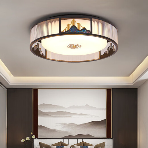 
Oup Lamp official new Chinese style ceiling lamp bedroom lamp Chinese style living room main lamp study room dining room lamp MW-7027-round 30cm [three colors]