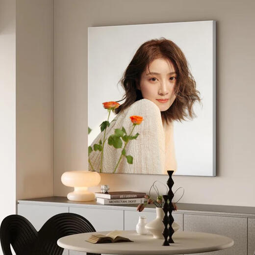 三栖虎照片定制挂画高清打印油画布艺术人像微喷个人写真海报装饰画挂墙 防水油画布 80*12048寸