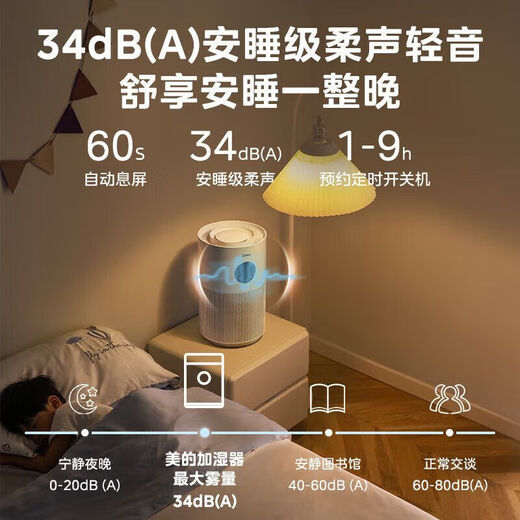 MeiLing fog-free humidifier new fog-free home baby light sound bedroom air smart SZ-X400ZM