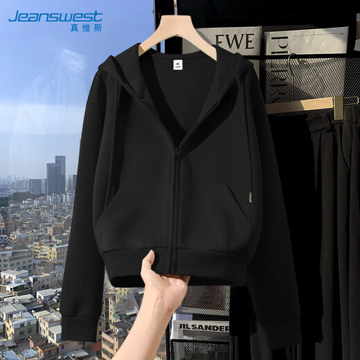 JEANSWEST Sweater Jacket Women's Autumn and Winter 2025 New Fashion Loose Casual Hooded Short Cardigan Small Top