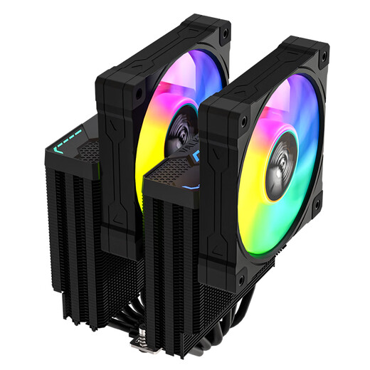 Valkyrie (VALKYRIE) EL125 BLACK VK CPU air-cooled radiator twin towers anti-gravity 6 heat pipe pure copper base supports LGA1700 AM5 ARGB light effect