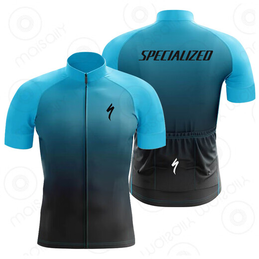Lightning Lightning Gradient Cycling Suit Men's Summer Cycling Suit Breathable Sports Mountain Bike Cycling Windproof Vest 1 L