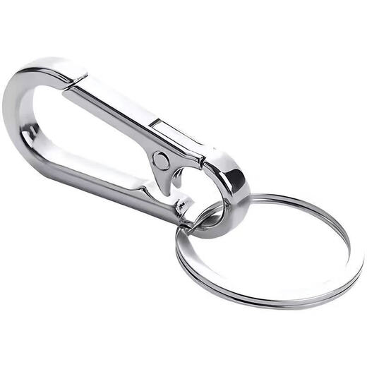 Keychain de aleación de zinc Keychain para hombres y mujeres Costa colgante de cintura con el anillo Color sólido simple y elegante llavero 5