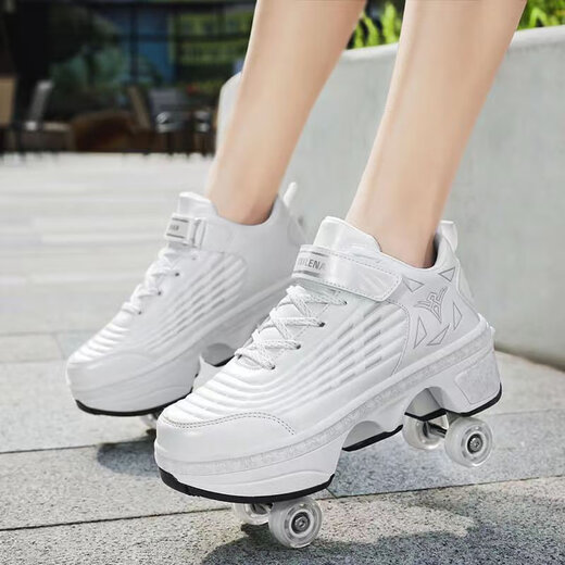 Zapatos deformados Academy Storm Walking Shoes New Children's Skates doble Rodas Ruedas Zapatos de retroceso 9906 Pink Standard Sneaker Tamaño 34