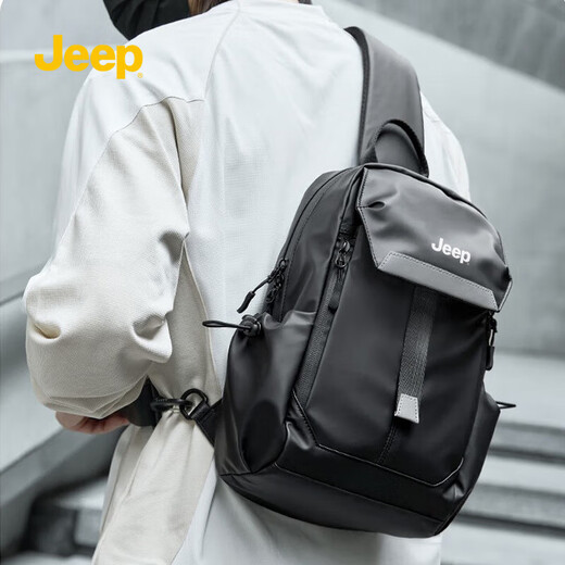 JEEP crossbody bag men's large-capacity functional shoulder bag for work commuting chest bag outdoor sports cycling small backpack
