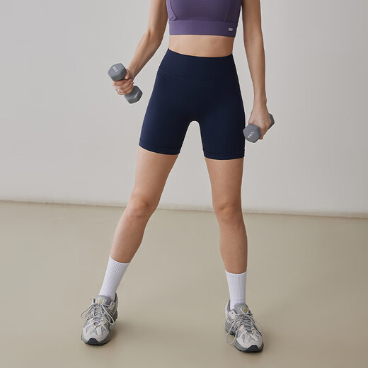 GIT Jiji Sports Shorts Women's High Waist Hip Seamless Tight Shorts Pilates Fitness Yoga Shorts Olive Green M