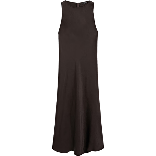 
Massimo Dutti autumn new product 2025 women's old-fashioned style exquisite light luxury long satin halter neck dress 06685530 Chocolate S (CN 170/88A)