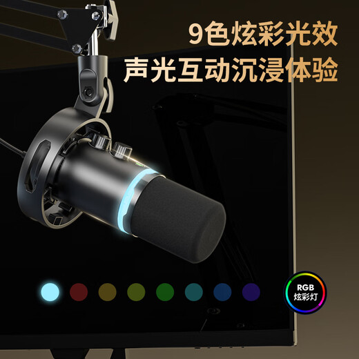 Newman ZM13 dynamic microphone computer built-in sound card live broadcast microphone recording dubbing radio microphone USB/XLR dual-mode game noise reduction cantilever version microphone dedicated to anchors