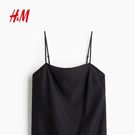 H/M2025 Sommer Neues Frauen Fashion Casual Suspender Kleid 1282609 Black S 160/88