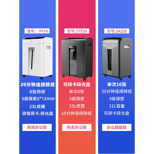 Deli Electric Paper Shredder Office Special Tritter 4 Level 5 niveles Confidencial 9904 Crusher 27250 (27250), excluyendo la factura